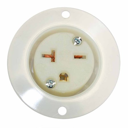 Superior Electric Straight Blade Receptacle, 6-20R, 20 A, 250V AC, 2 Pole, 3 Wire, Grounded YGF050F